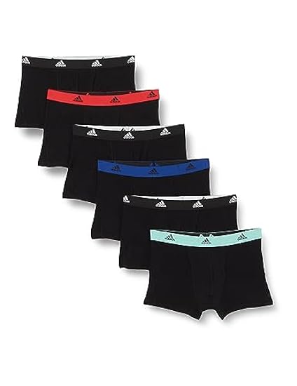 adidas Active Flex Cotton Trunk Boxershort (6 Pack), Intimo Uomo, Multicolor, 477981672