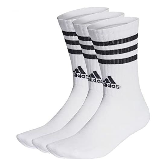 adidas 3-stripes Cushioned Crew Socks 3 Pairs Calzini Unisex - Bambini e ragazzi (Pacco da 3) 570581404